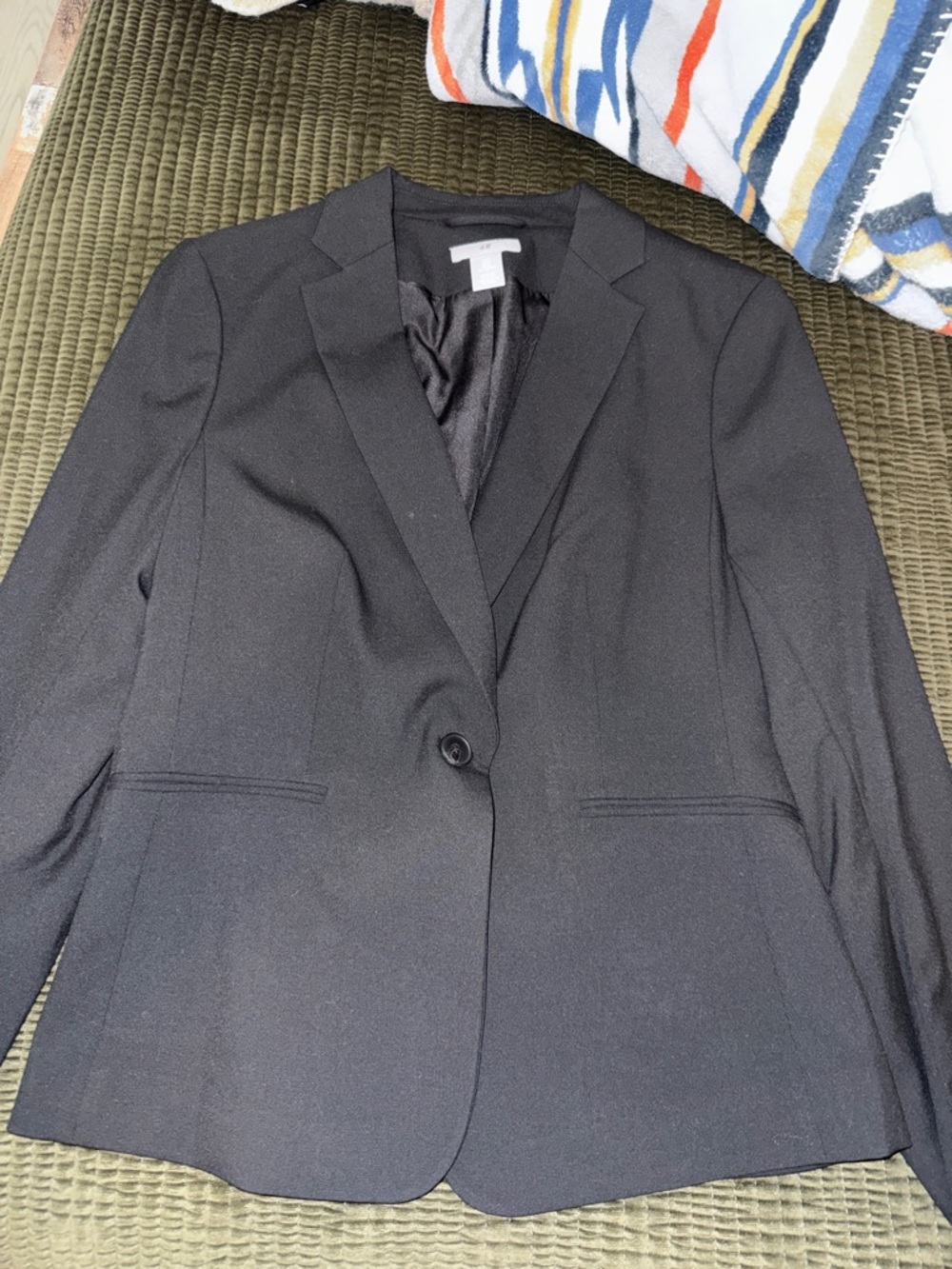 H&M Black Classic Single-Button Blazer